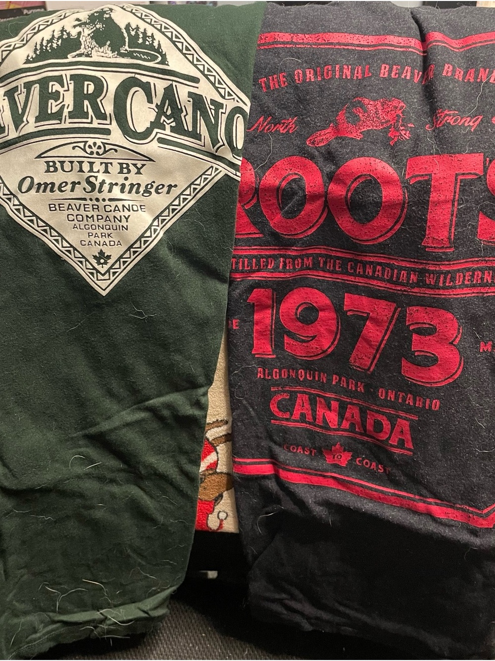 Set of 2 - Roots & Beaver Graphic T-Shirts